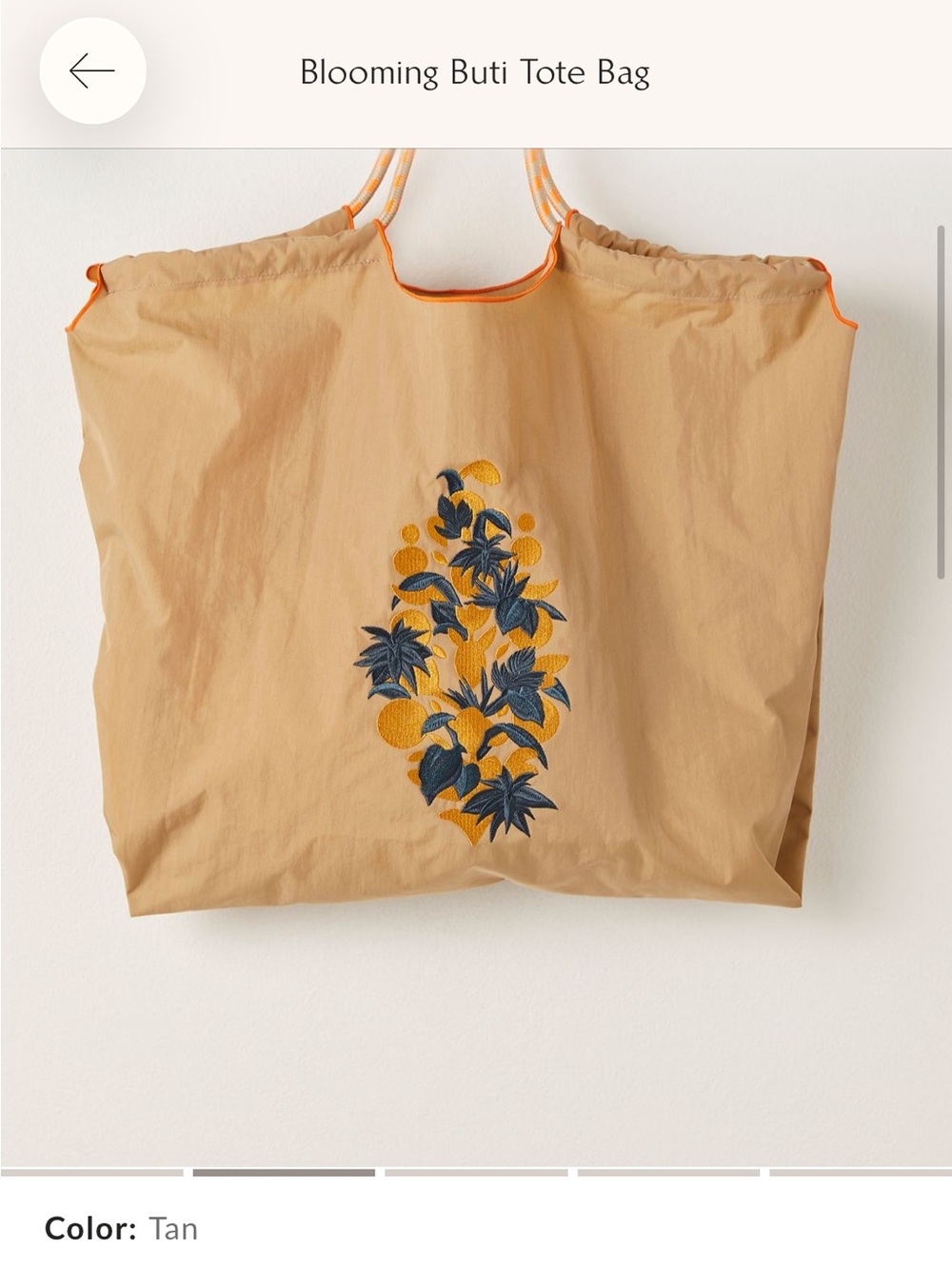 Free People Blooming Buti Tote Bag in Tan
